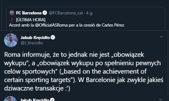 WARUNKI ''obowiązkowego wykupu'' Carlesa Péreza przez Romę! :D